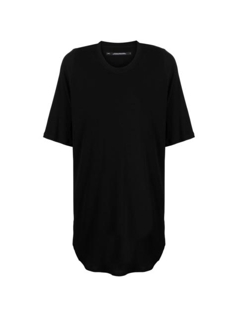 curved-hem cotton T-shirt