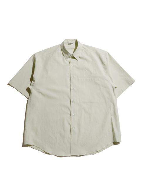 Washed Finx Twill Big Half Sleeved Shirt Light Green