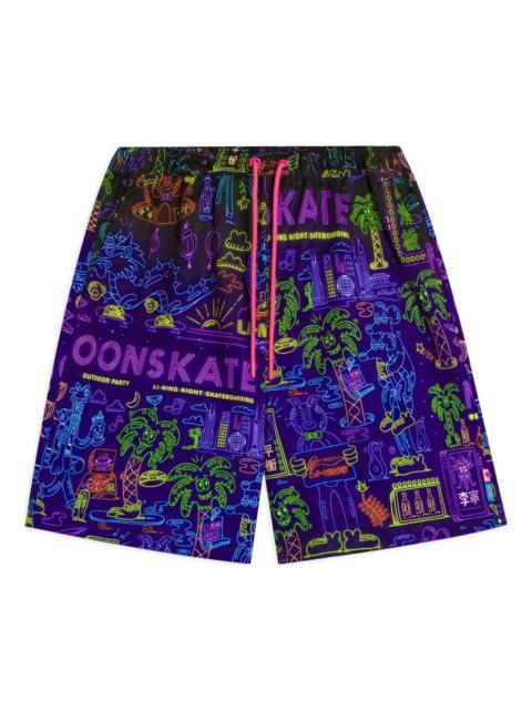 Li-Ning Li-Ning x Steven Harrington All-Over Print Shorts 'Multi-Color' AKSSB45-1