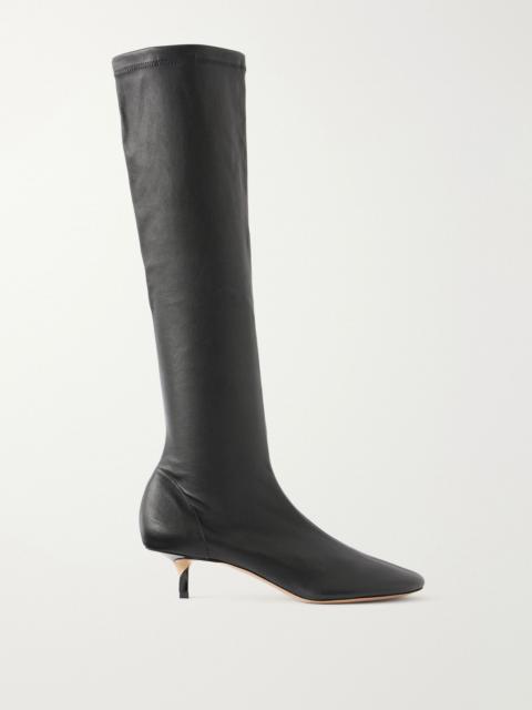 JACQUEMUS Collant 45 leather knee boots Black
