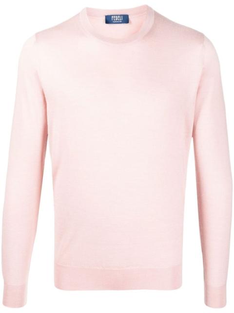 FEDELI ribbed crew neck jumper