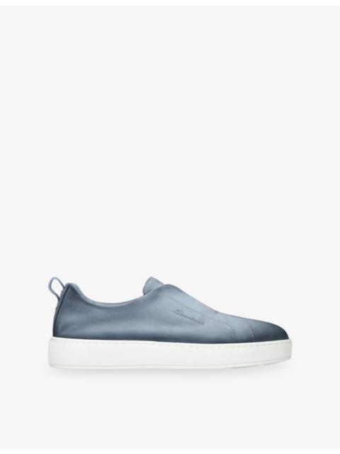 Santoni Clean Icon Nubuck-Leather Trainers