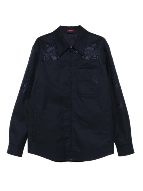 GUCCI Gucci Floral-embroidered Zip-up Jacket