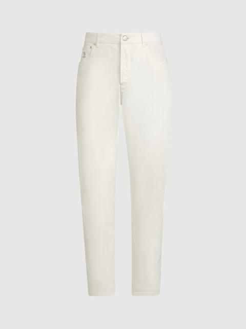 Brunello Cucinelli Garment-dyed comfort denim five-pocket trousers
