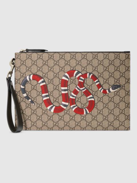 GUCCI Gucci Bestiary pouch with Kingsnake
