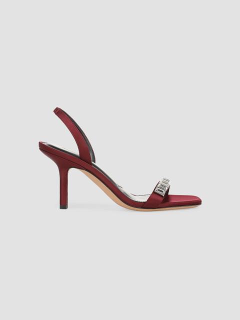 Favorite Daughter Women's Selena 80MM Crystal-Embellished Satin Slingback Sandals - Bordeaux Clear