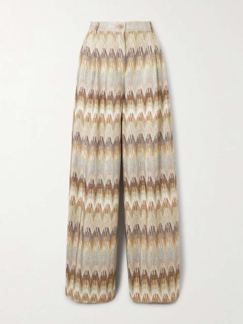 Missoni Metallic crochet-knit straight-leg pants