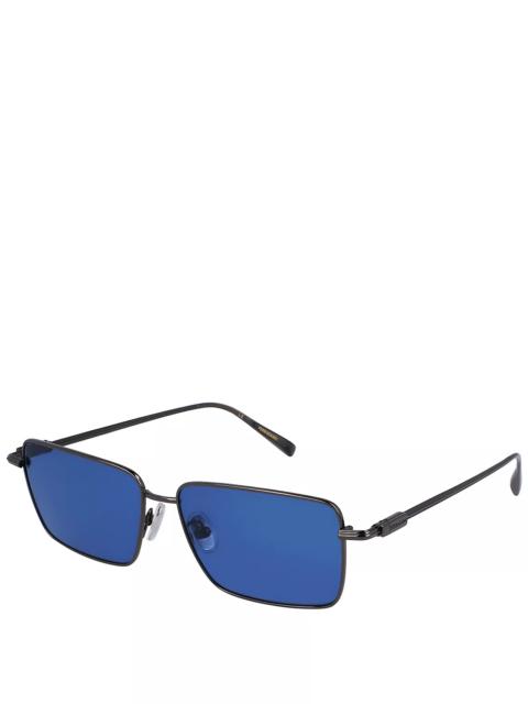 FERRAGAMO Prisma Rectangular Metal Sunglasses, 57mm