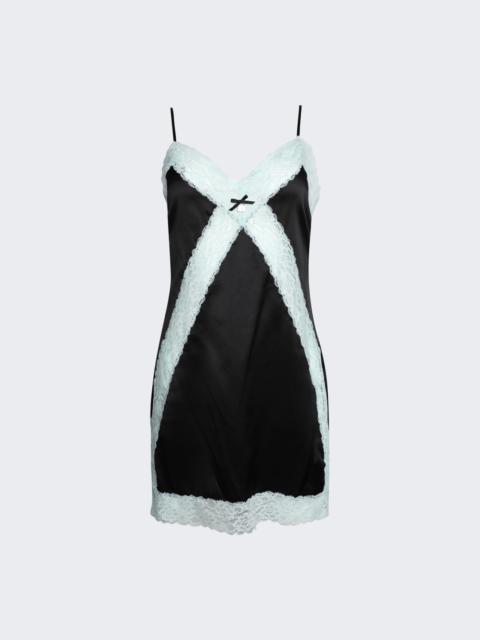 Lace Trim Cami Mini Dress Black