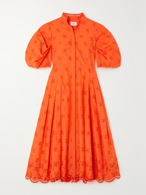 Erdem Zelda Broderie Anglaise Poplin Midi Dress