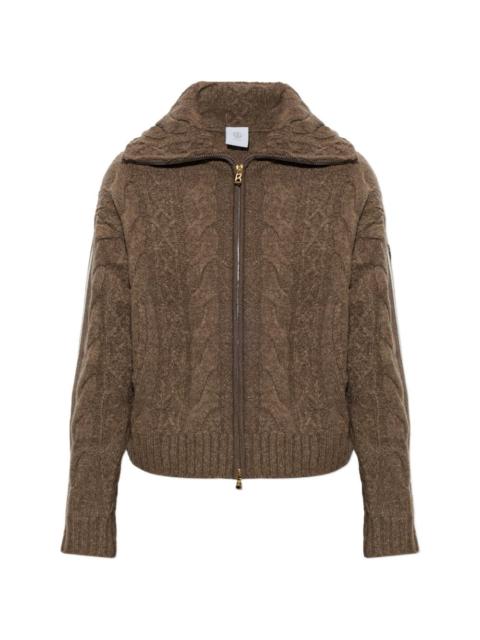 BOGNER Lotta cable-knit zip-up cardigan