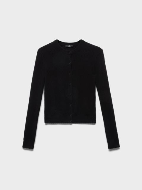 7 For All Mankind POINTELLE CARDIGAN in Cashmere