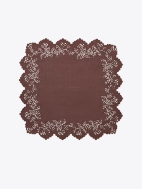 TORY BURCH Embroidered Linen Dinner Napkin, Set Of 4