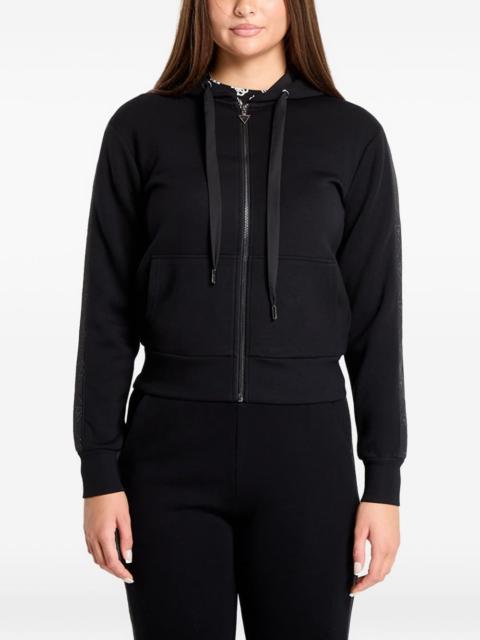 GUESS USA logo-tape zip-up hoodie