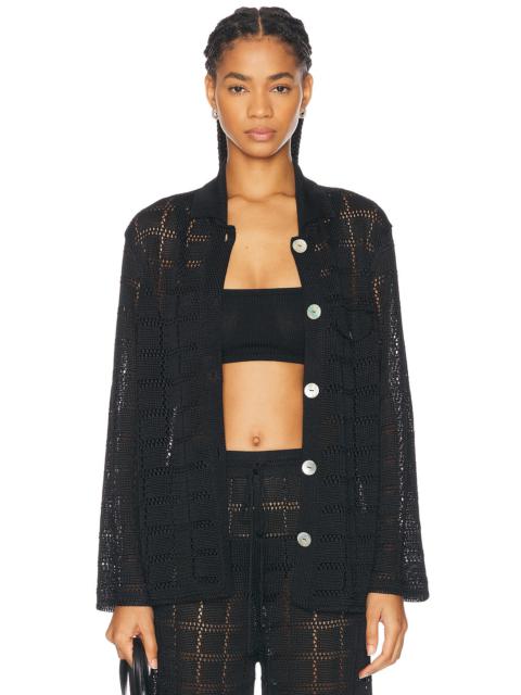 CALLE DEL MAR Long Sleeve Patchwork Shirt