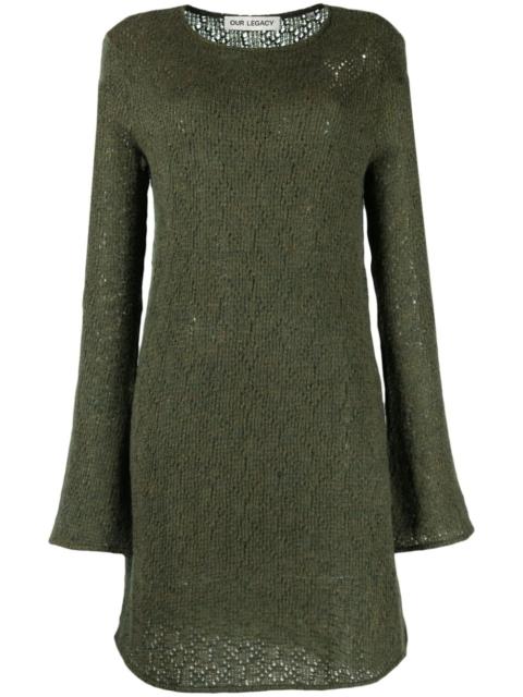 Our Legacy Two Face crochet-knit minidress