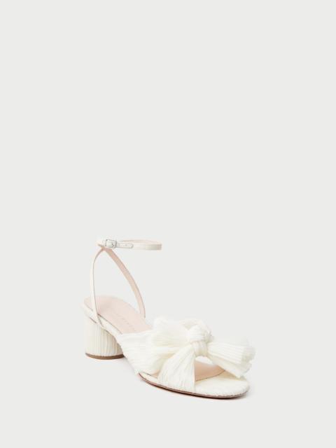 LOEFFLER RANDALL Dahlia Pearl Pleated Bow Heel