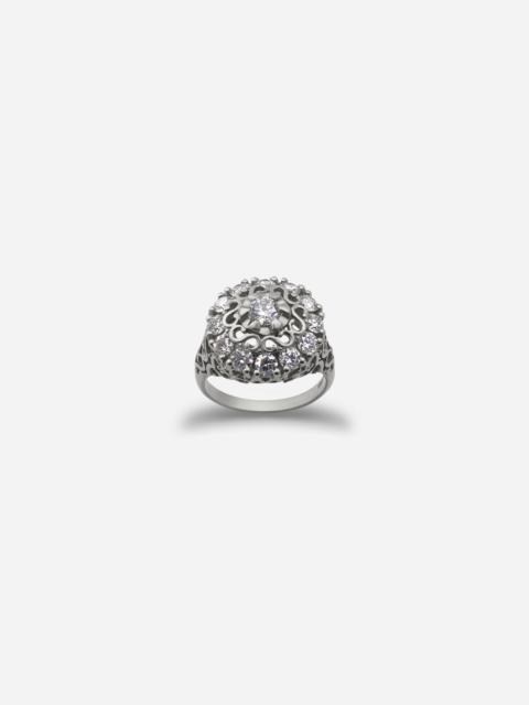 Sicily ring in white gold with diamonds