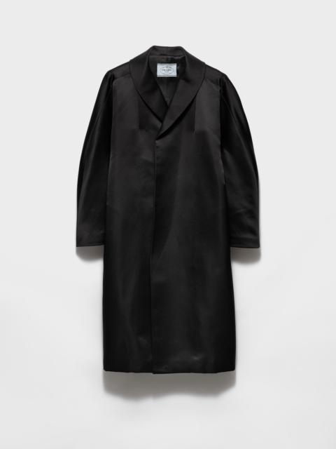 Prada Single-breasted double satin coat