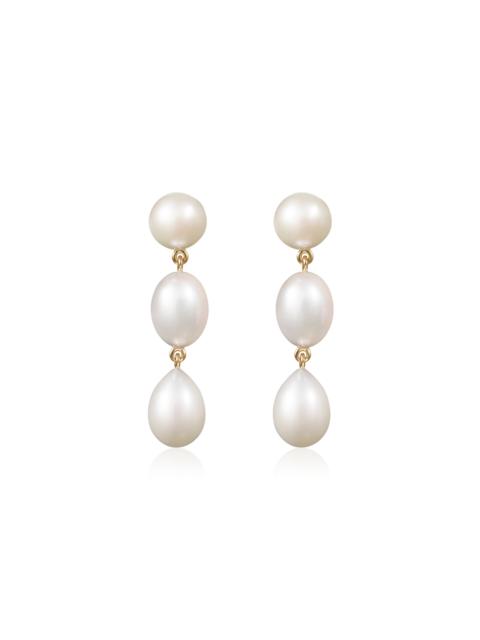 SOPHIE BILLE BRAHE Amis Poire 14K Yellow Gold Pearl Earrings gold