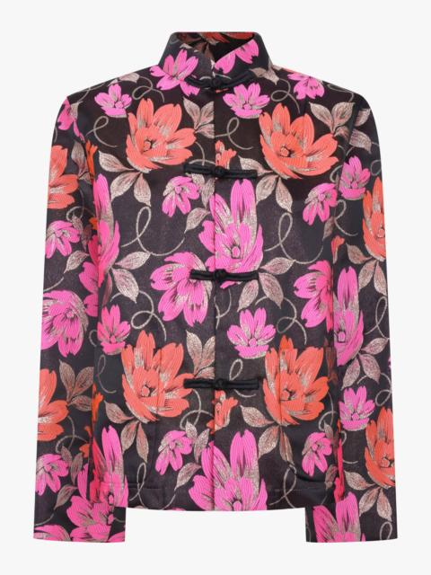 Comme Des Garçons FLORAL PRINT TANG JACKET | BLACK/PINK