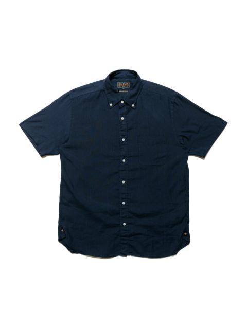 BEAMS PLUS B.D. Short Sleeve COOLMAX® Linen Navy