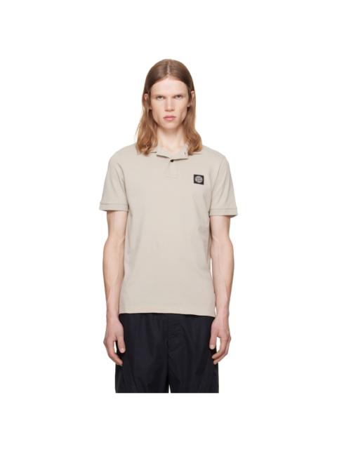 Stone Island Beige 2200008 Organic Cotton Piqué Stretch Polo
