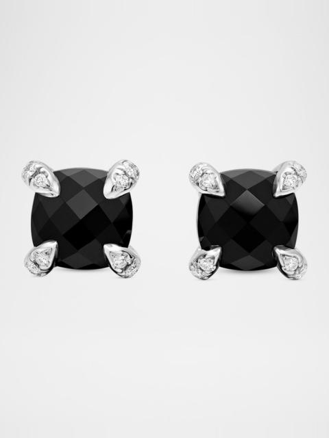 DAVID YURMAN Chatelaine Stud Earrings with Gemstsones and Diamonds in Silver, 6mm