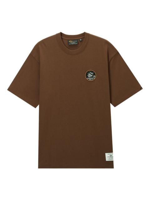 ALPHA INDUSTRIES patch-print cotton T-shirt