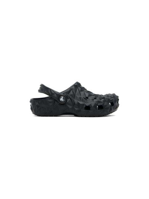 crocs Black Classic Geometric Clogs