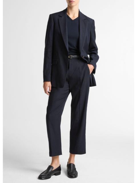 Vince Grace Mid-Rise Linen-Blend Pull-On Pant