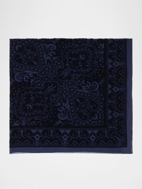 Etro Aida Flocked Paisley Shawl