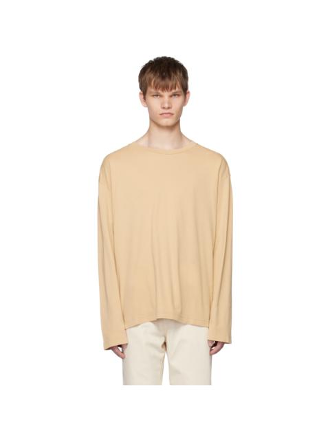 HOPE Beige Flame Clean Long Sleeve T-Shirt