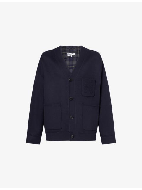 Loewe Anagram V-Neck Wool And Cashmere Cardigan