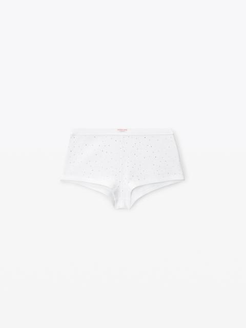 Alexander Wang Crystal Hotfix Short in Waffle Knit
