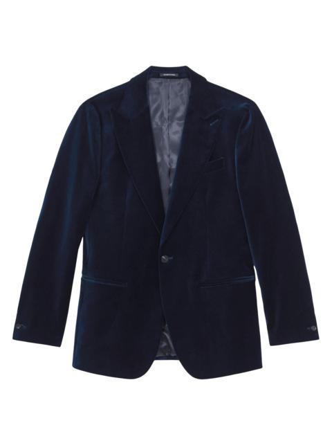 REISS Men's Apsara Velvet Blazer - Navy