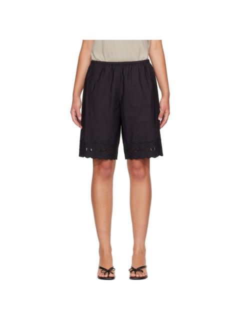 SANDY LIANG Black Pepita Shorts