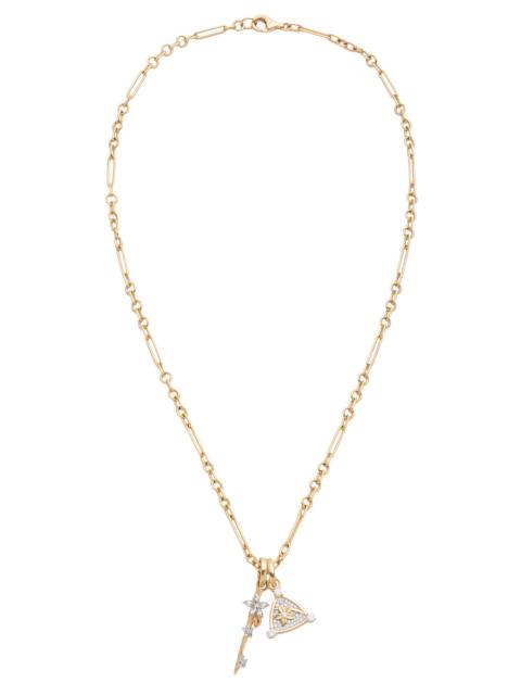 FOUNDRAE Resilience - Diamond Blossoms And Thorn Mixed Clip Necklace