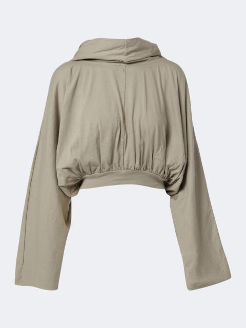 Rick Owens DRKSHDW DRKSHDW cropped cotton jersey hoodie