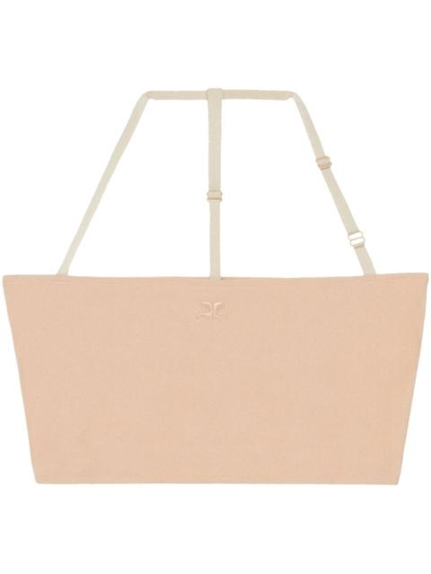 courrèges 2nd-Skin embroidered-logo bra top