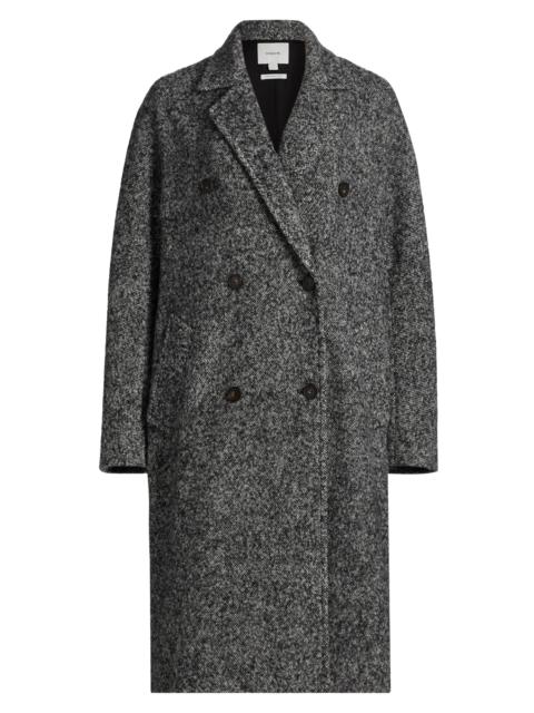 Vince Women's Wool-Blend Double-Breasted Long Overcoat - Greystone