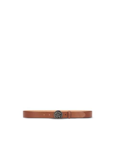 Roberto Cavalli snake-buckle leather belt