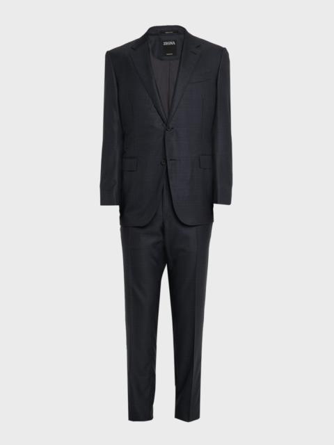 ZEGNA Men's Wool Woven Plaid Two-Piece Suit