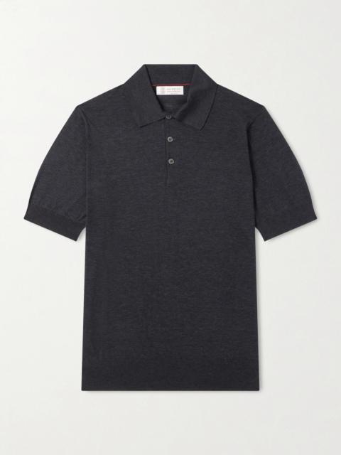 Brunello Cucinelli Slim-Fit Silk and Cotton-Blend Polo Shirt