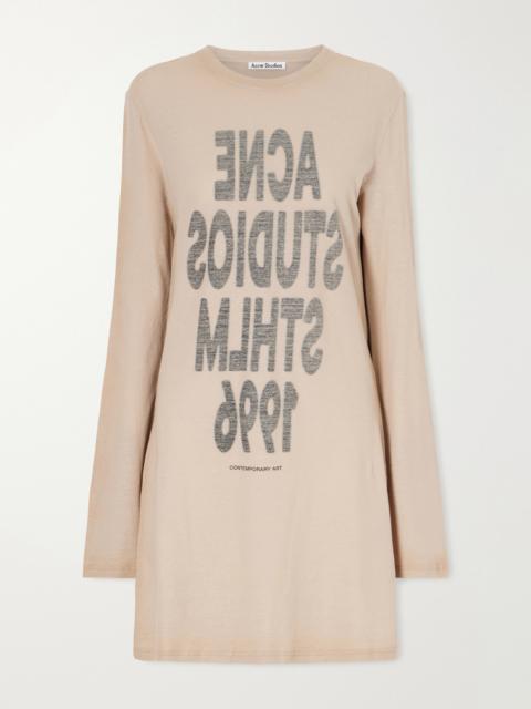 Acne Studios Printed Cotton-jersey Mini Dress