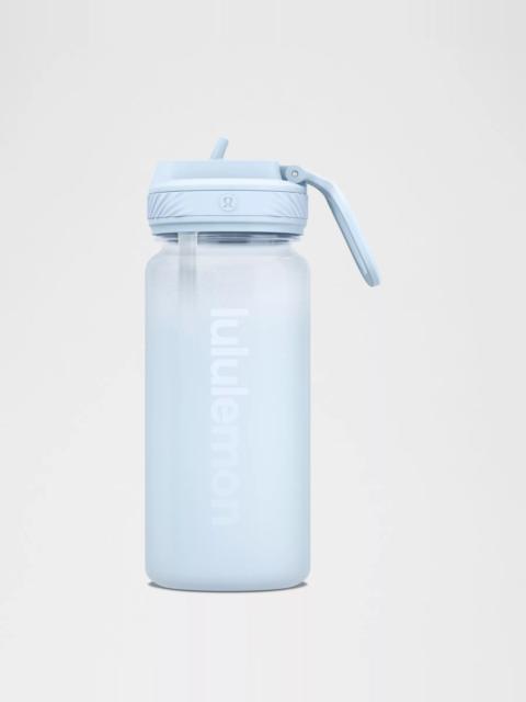lululemon Back to Life Clear Bottle 18oz Straw Lid *Frosted