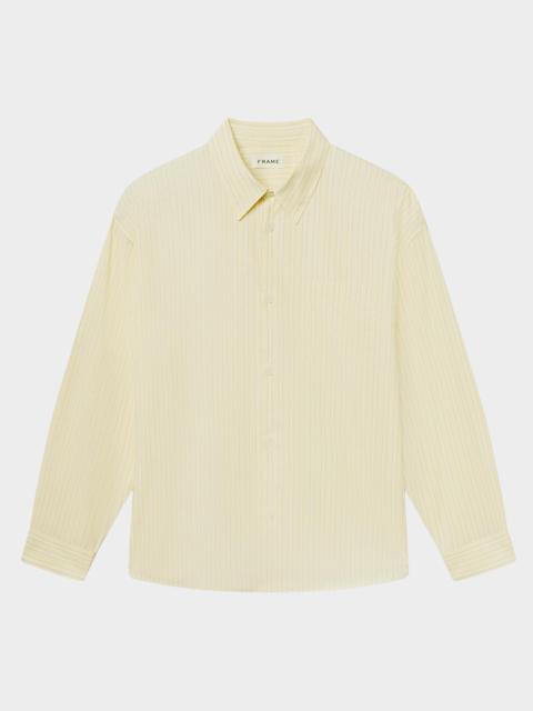 FRAME Men's Pyjama Cotton Stripe Button-Down Shirt