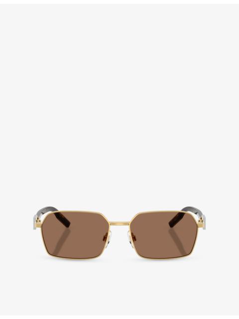 Dolce & Gabbana DG2316 Irregular-Frame Metal Sunglasses