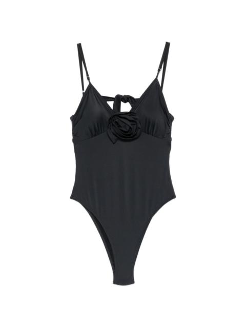 Moschino floral-appliqué swimsuit