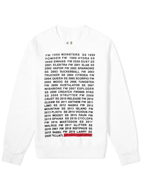 Rick Owens DRKSHDW Rick Owens DRKSHDW Season Print Crew Sweat